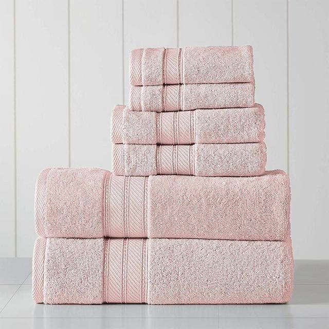 Amrapur Overseas 6-Piece SpunLoft Towel Set, Blush