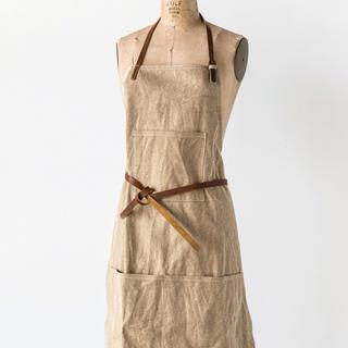 Canvas Apron with Leather Ties