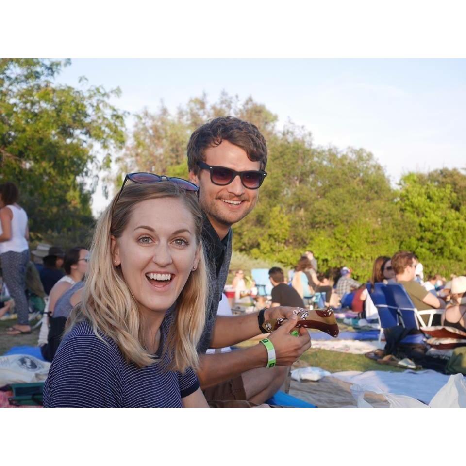 One of many outdoor movie screenings.