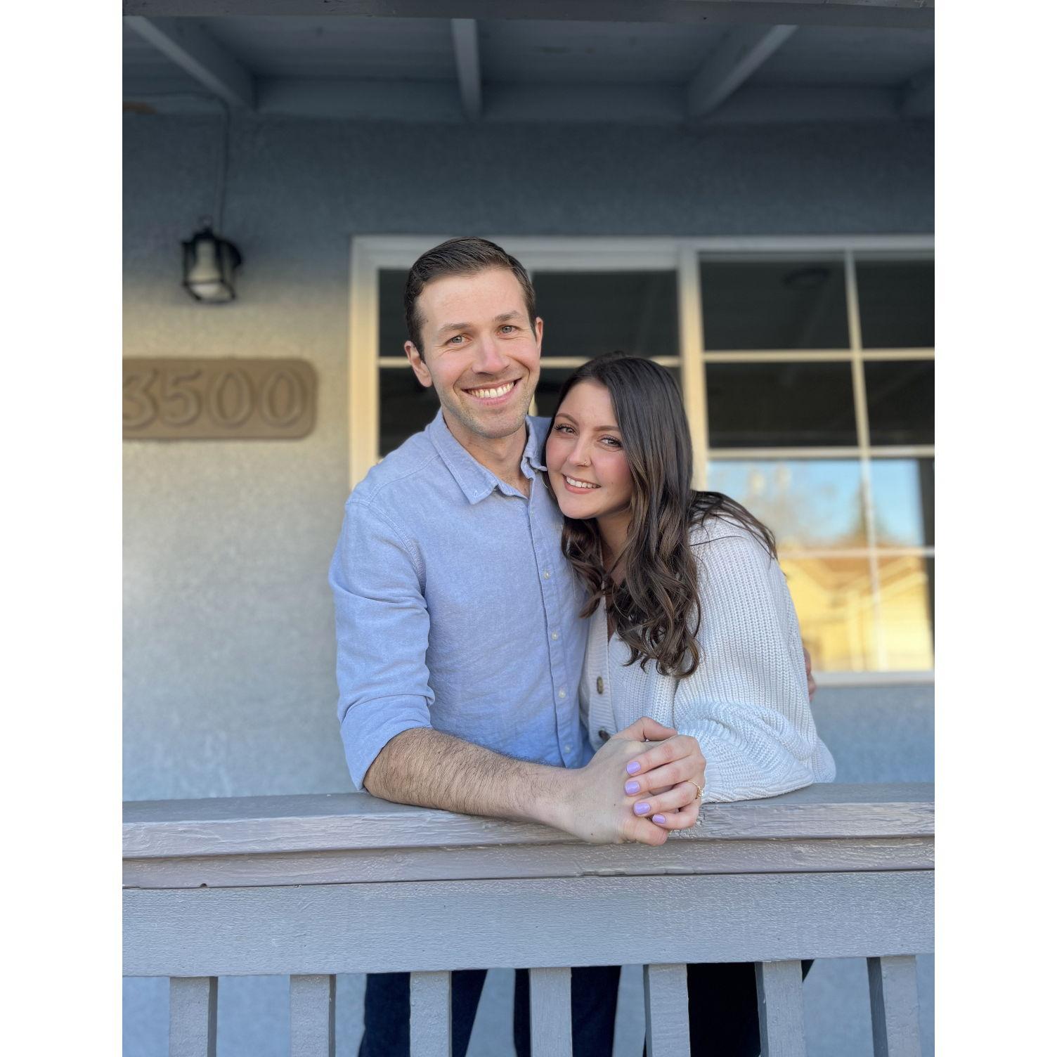 The day after Emma said "YES"! Not only did Logan propose but we got the keys to our first house.