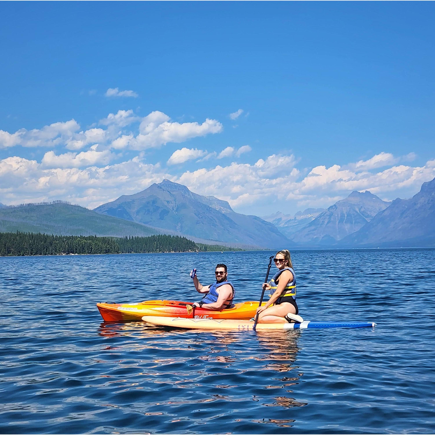 Enjoying Lake McDonald in Glacier National Park