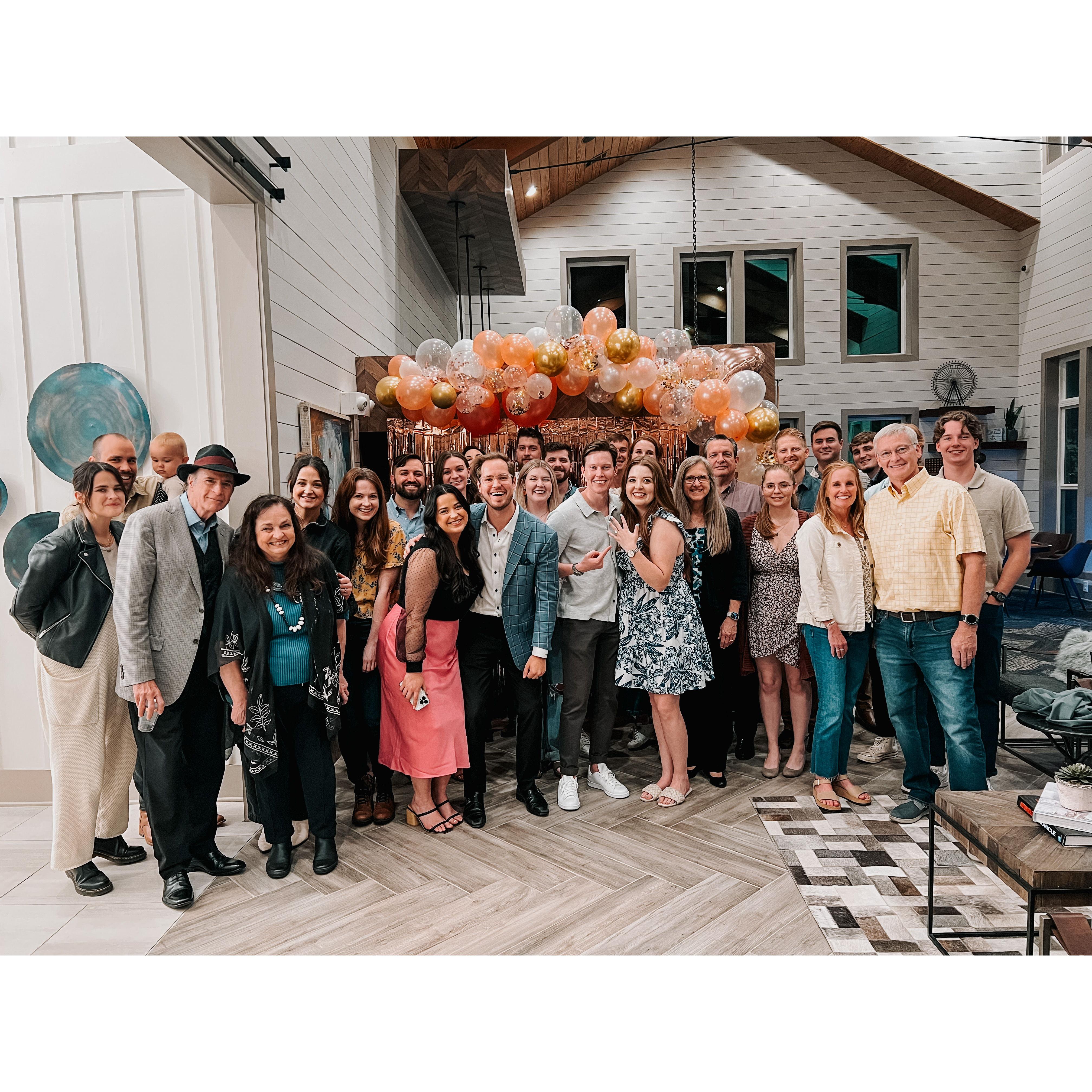Our amazing friends & family that helped celebrate our engagement with us!