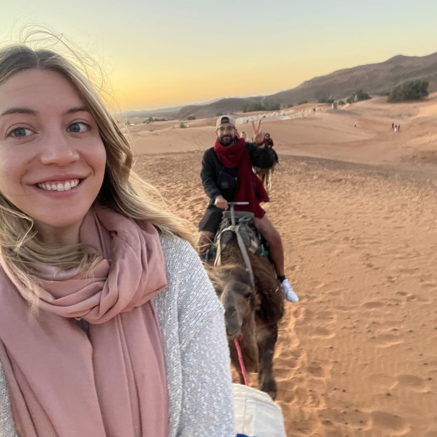 Camel ride in Morocco.