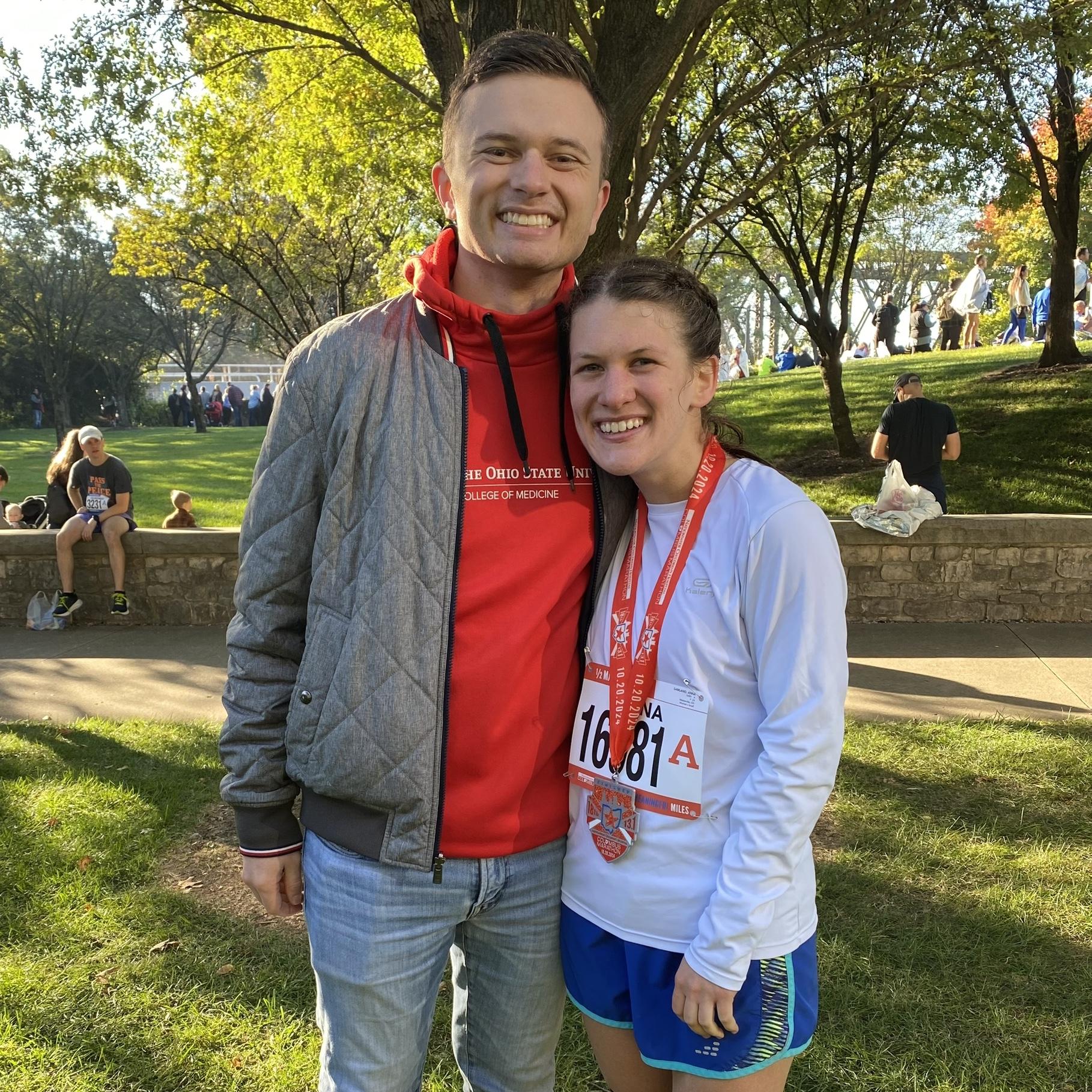 Andrew is the best sideline support for Anna’s love of running