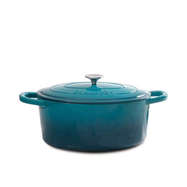 Crock Pot Artisan 5 Quart Round Enameled Cast Iron Dutch Oven