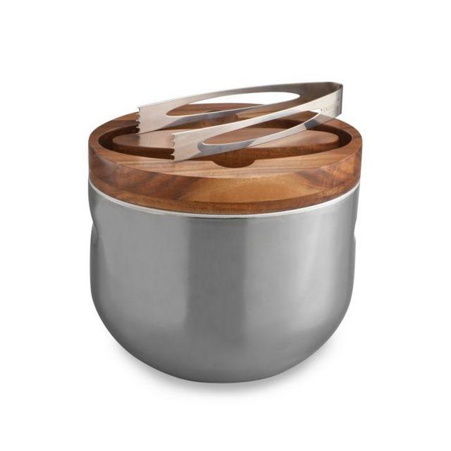 Nambe Mikko Ice Bucket With Tongs