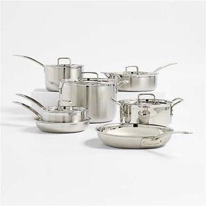 Crate & Barrel Cuisinart ® MultiClad Pro™ 12-Piece Tri-Ply Stainless Steel Cookware Set