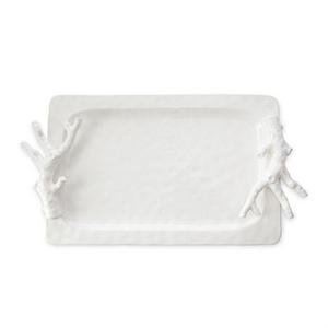 Large Coral Ceramic Serving Platter