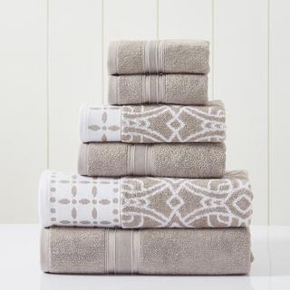 Monroe 6-Piece Yarn Dyed Jacquard Towel Set
