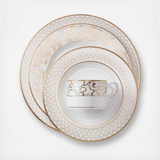 Opal Innocence Stripe Gold 5-Piece Place Setting, Service for 1