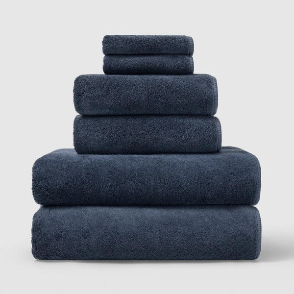 Spa Towel 6 Piece Set, color true navy