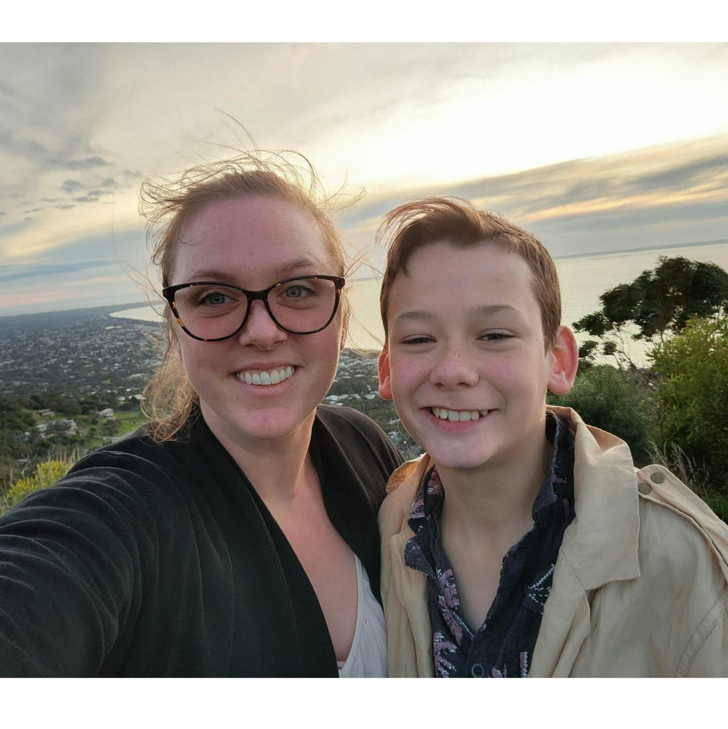 Arthurs Seat with Logan, 2023