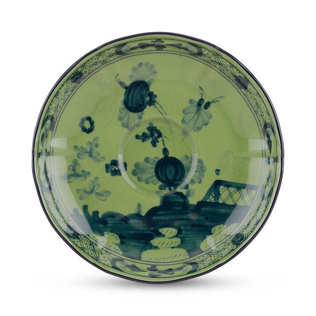 Ginori 1735 Oriente Italiano Malachite Green Coffee Saucer