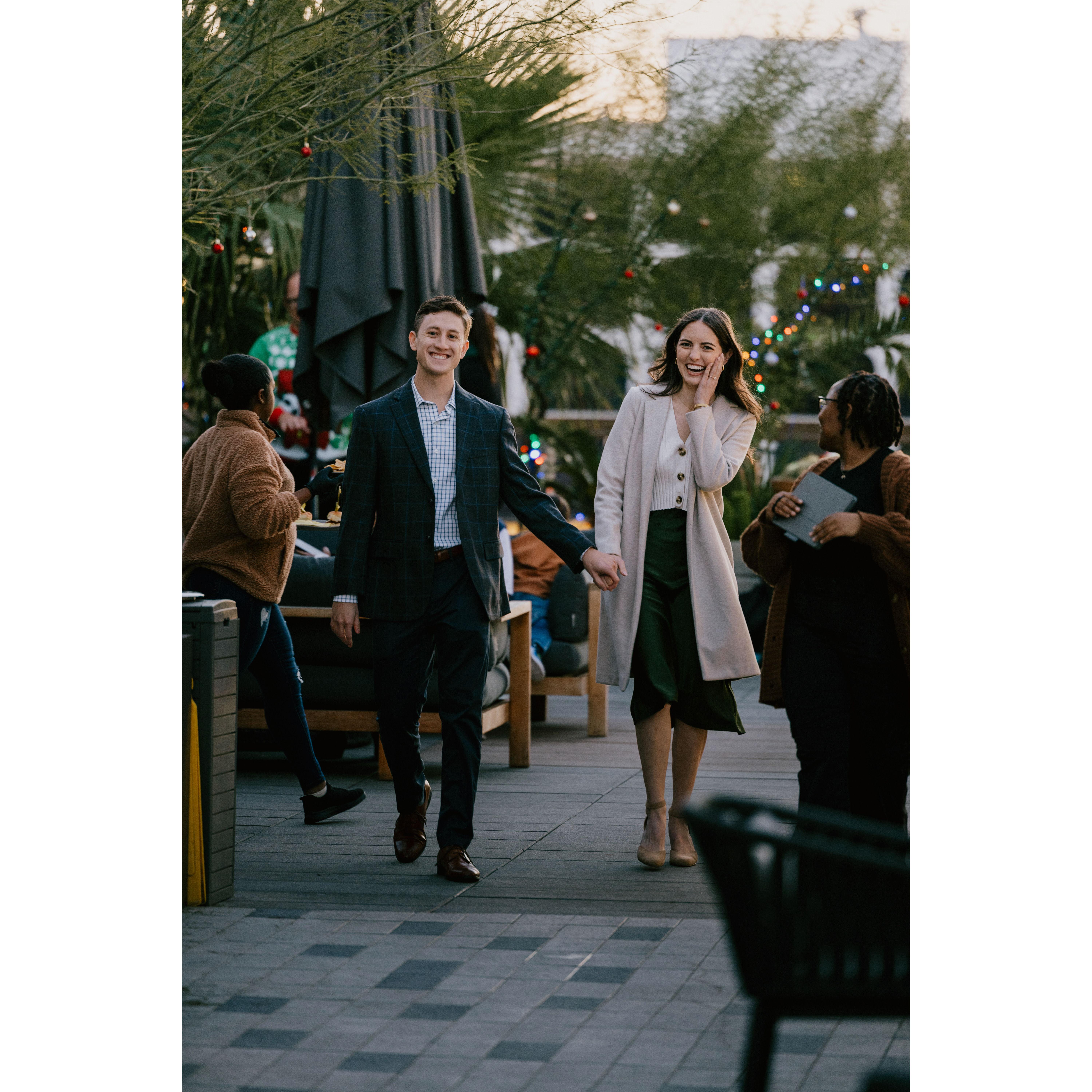 When we first saw all of our favorite people waiting for us after our engagement - 2023