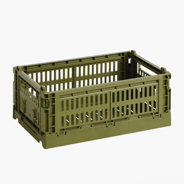 Recycled Colour Crate - small in olive