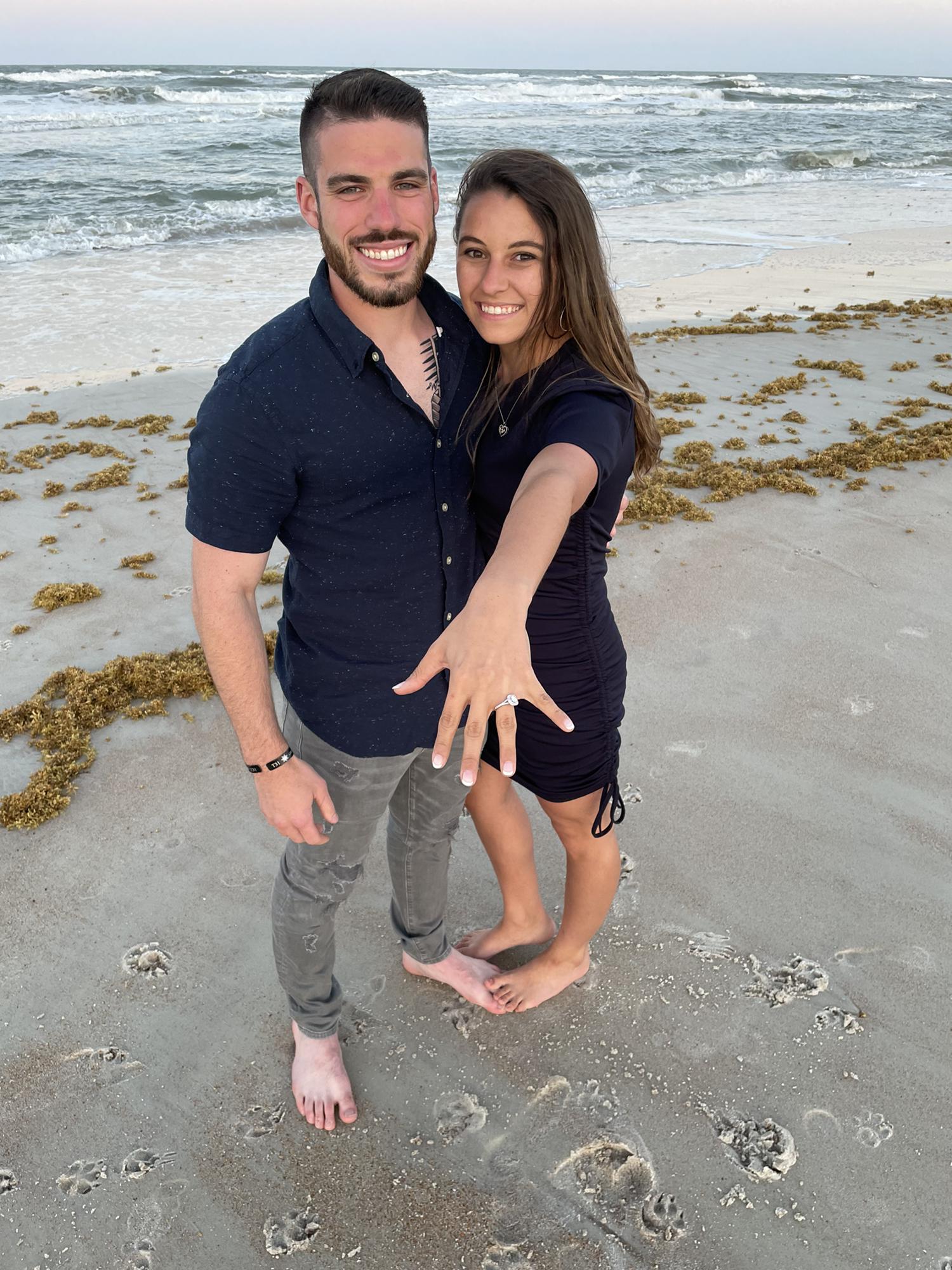 The night we got engaged on the beach in St. Augustine!
