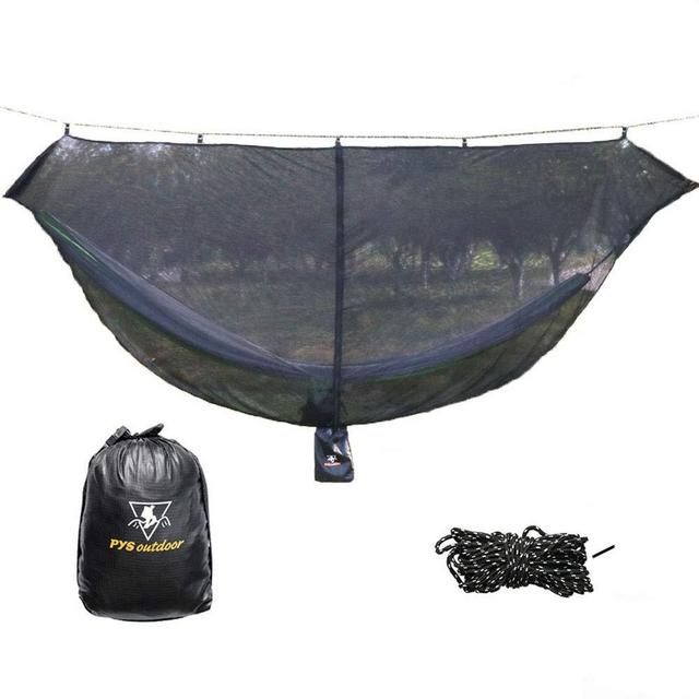 pys Hammock Bug Net - 12' Hammock Mosquito Net Fits All Camping Hammocks. Compact, Lightweight. Fast Easy Setup.Security from Bugs and Mosquitoes. Essential Camping and Survival Gear.