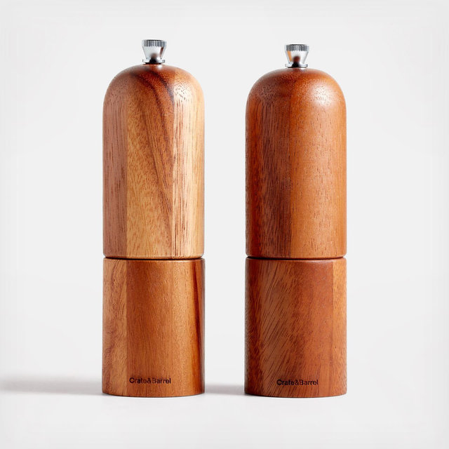 Crate and Barrel, Tondo Salt and Pepper Mill Set | Zola