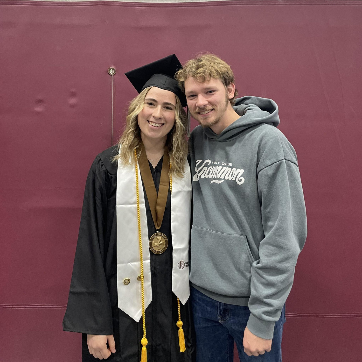 Zac went to Mia's college graduation