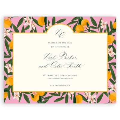 Flamingo, Pink Wedding Digital Save the Date - Melissa Landscape