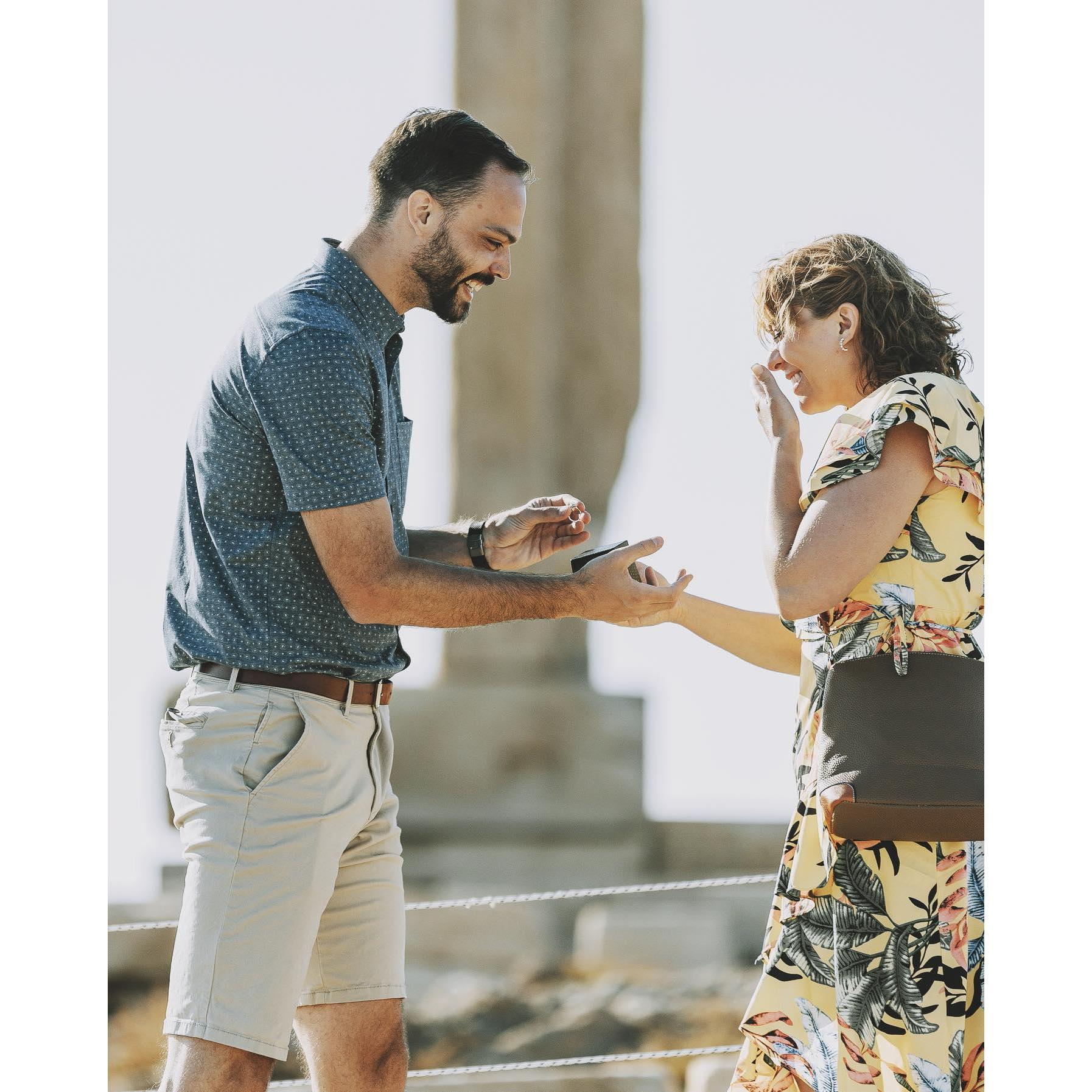 Joel proposed on the island of Naxos in Greece!