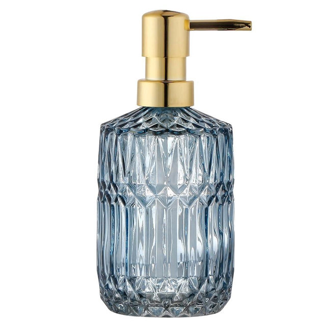 YunNasi Soap Dispenser with Pump, Refillable Liquid Hand Soap Dish Soap Dispensers for Bathroom Counter, Kitchen Sink (Blue)