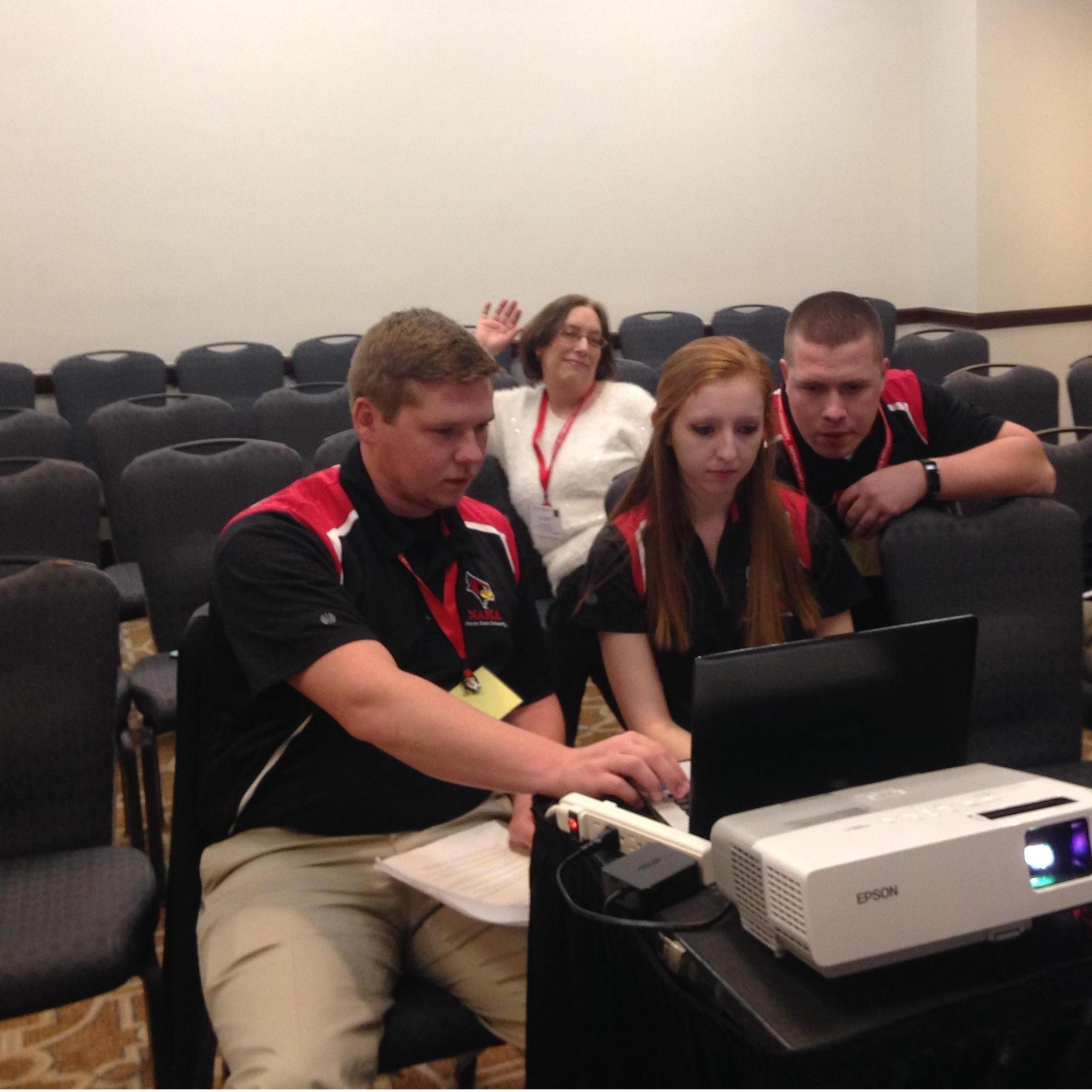 We worked together as the AV team for the competition that year.