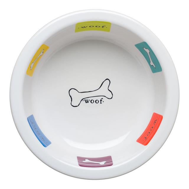 Fiesta® Woof Dog 1-Quart Bowl in White