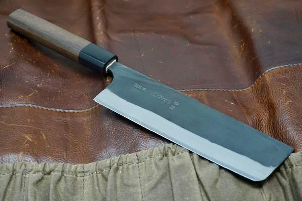 Ishikawa Damascus Nakiri Kitchen Knife - AO2 150mm