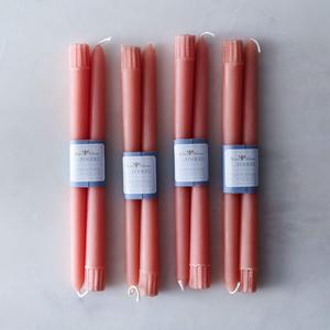Tapered Blush Candles (Set of 8)