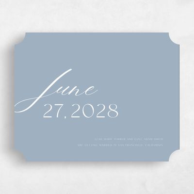Blue Ticket Wedding Save the Date - Zion Landscape