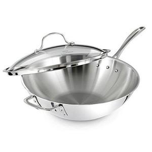 Calphalon Triply Stainless Steel 12-Inch Wok Stir Fry Pan
