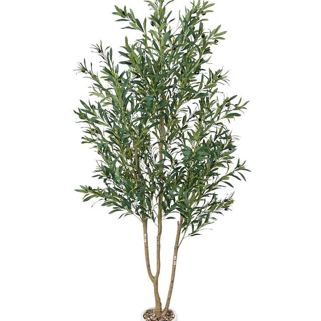 Sillaff Olive Tree 6FT Fake Tree Faux Plants Indoor with Pot Artificial Tree Nearly Natural Olive Branches and Fruits for Living Room Home Office Decorations