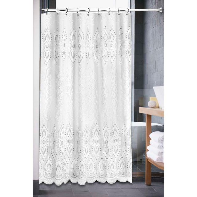 Monaco 72-Inch x 72-Inch Shower Curtain in White