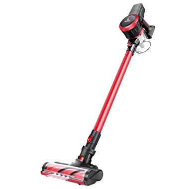 MOOSOO Cordless Vacuum Cleaner 17Kpa Strong Suction 2 in 1 Stick Vacuum Ultra-Quiet Handheld Vacuum with Upgraded LED Floor Head -Brushless Motor Inside