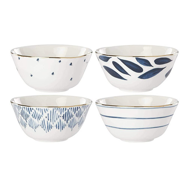 Lenox Blue Bay 4-Piece Dessert Bowl Set, 2.00 LB