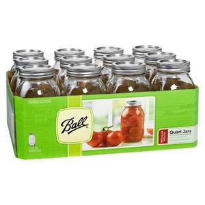 Ball® Regular Mouth Quart (32 Oz.) Glass Mason Jars With Lids And Bands, 12ct