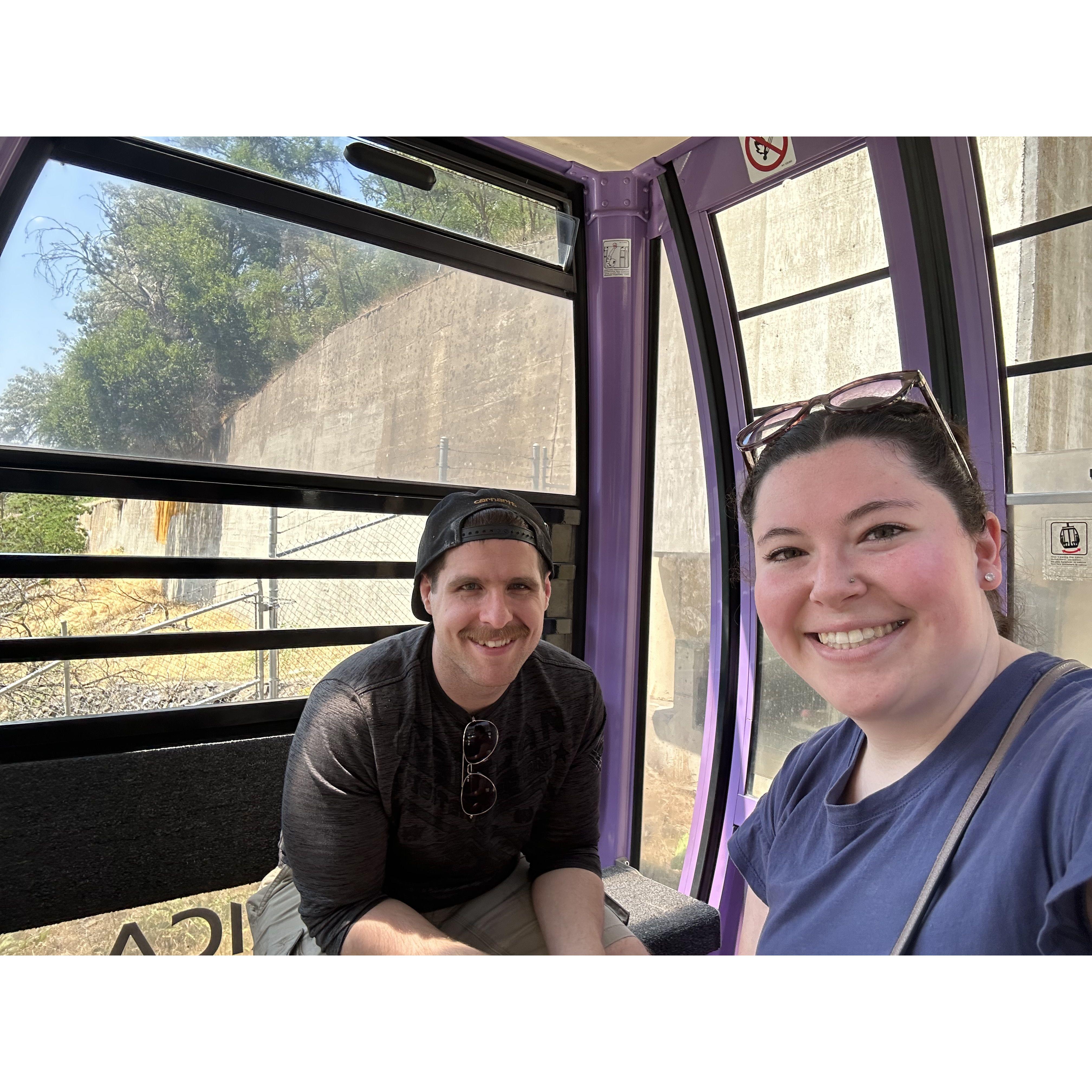 The second time for Joe conquering his fear of heights on the gondolas over the Spokane Falls
