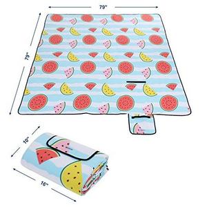 SONGMICS Oversize Picnic Blanket Extra Large 79" x 79" Outdoor Beach Mat with Waterproof Backing and Handle