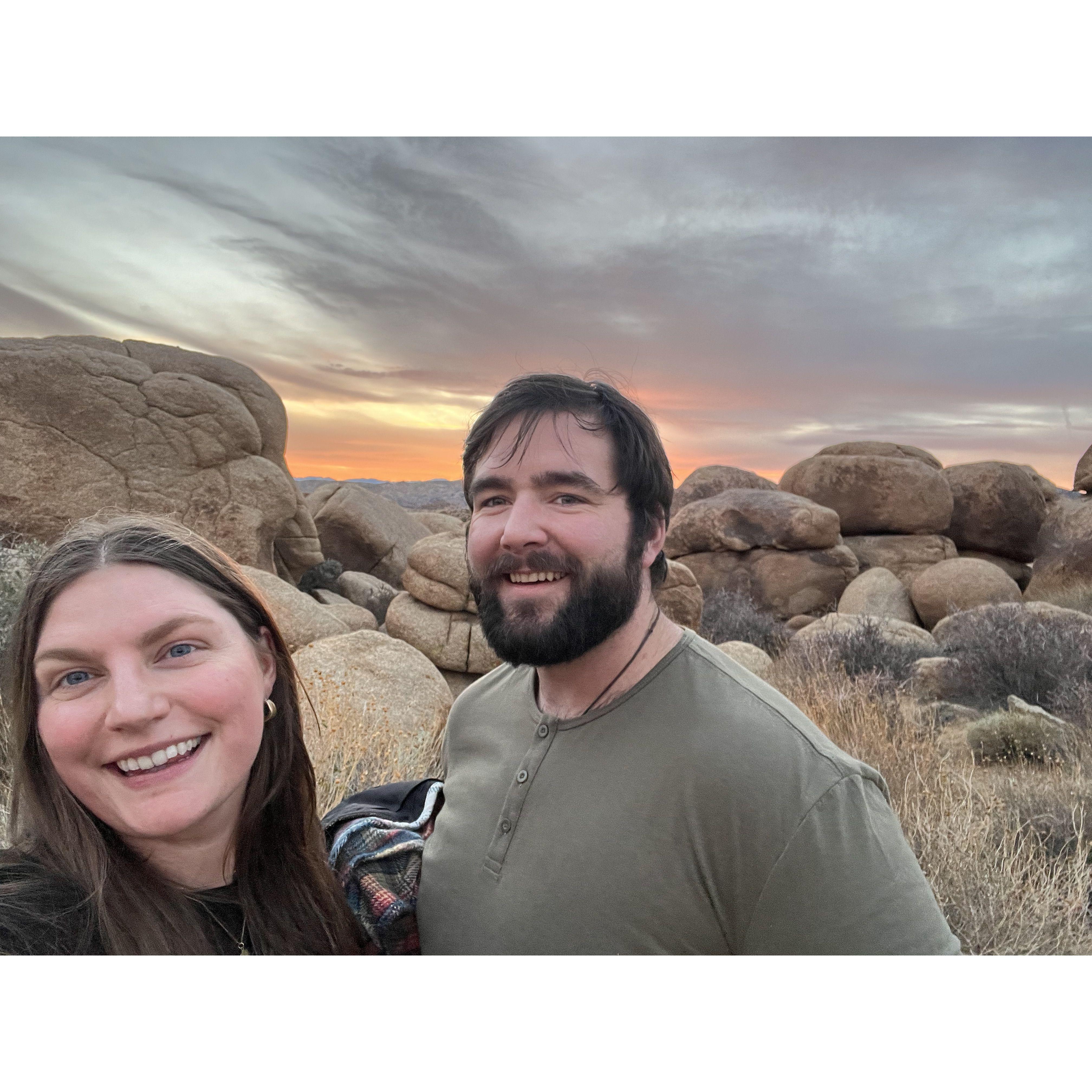 Sunset hike on our first night in Joshua Tree