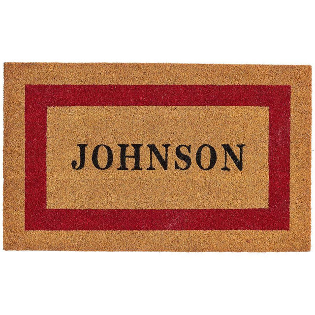 Personalized Picture Frame Doormat, 22" x 36", Red