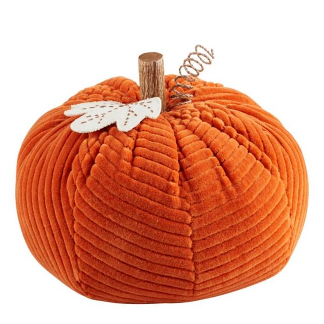 Orange Corduroy Pumpkin Sitter