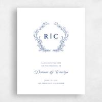 Blue Wedding Save the Date - Eleanora Classic