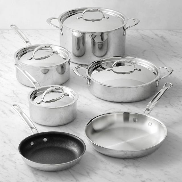 Hestan ProBond Luxe Professional Clad Stainless-Steel Mixed Material 10-Piece Cookware Set