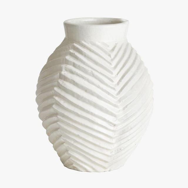 Molise Ceramic Vase, White - Small