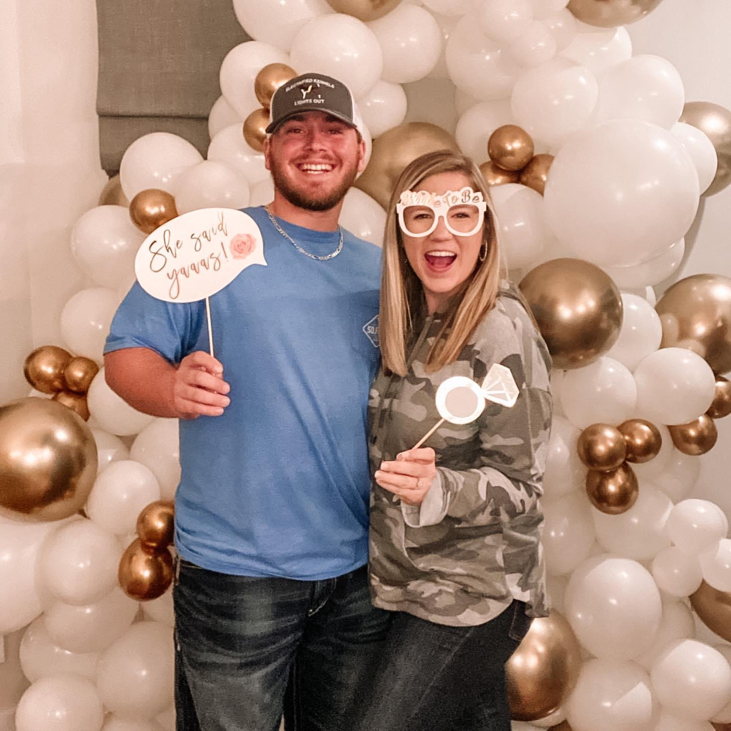Family threw us a surprise engagement party! February, 2021.