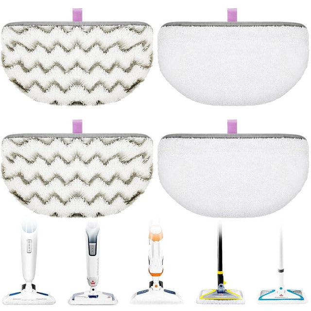 1940 1806 for Bissell Steam Mop Pads Replacement Compatible with Bissell Powerfresh Steam Mop 1544 1440 2075A 2685A Series, Models 19402 19404 19408 19409 1940A 1940F 1940Q 1940T 1940W B0006 B0017