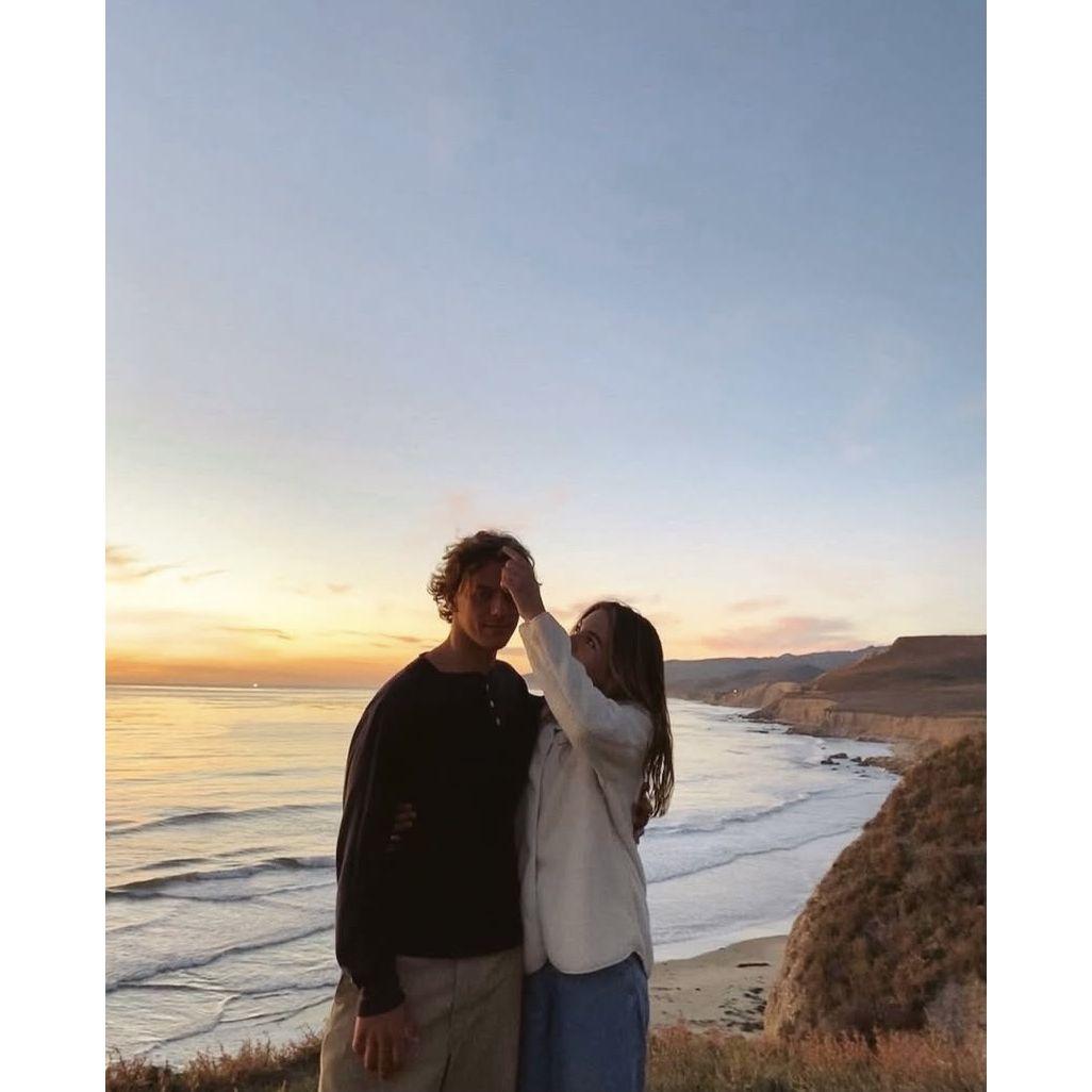 Us at Jalama two years ago! The same spot we got engaged.