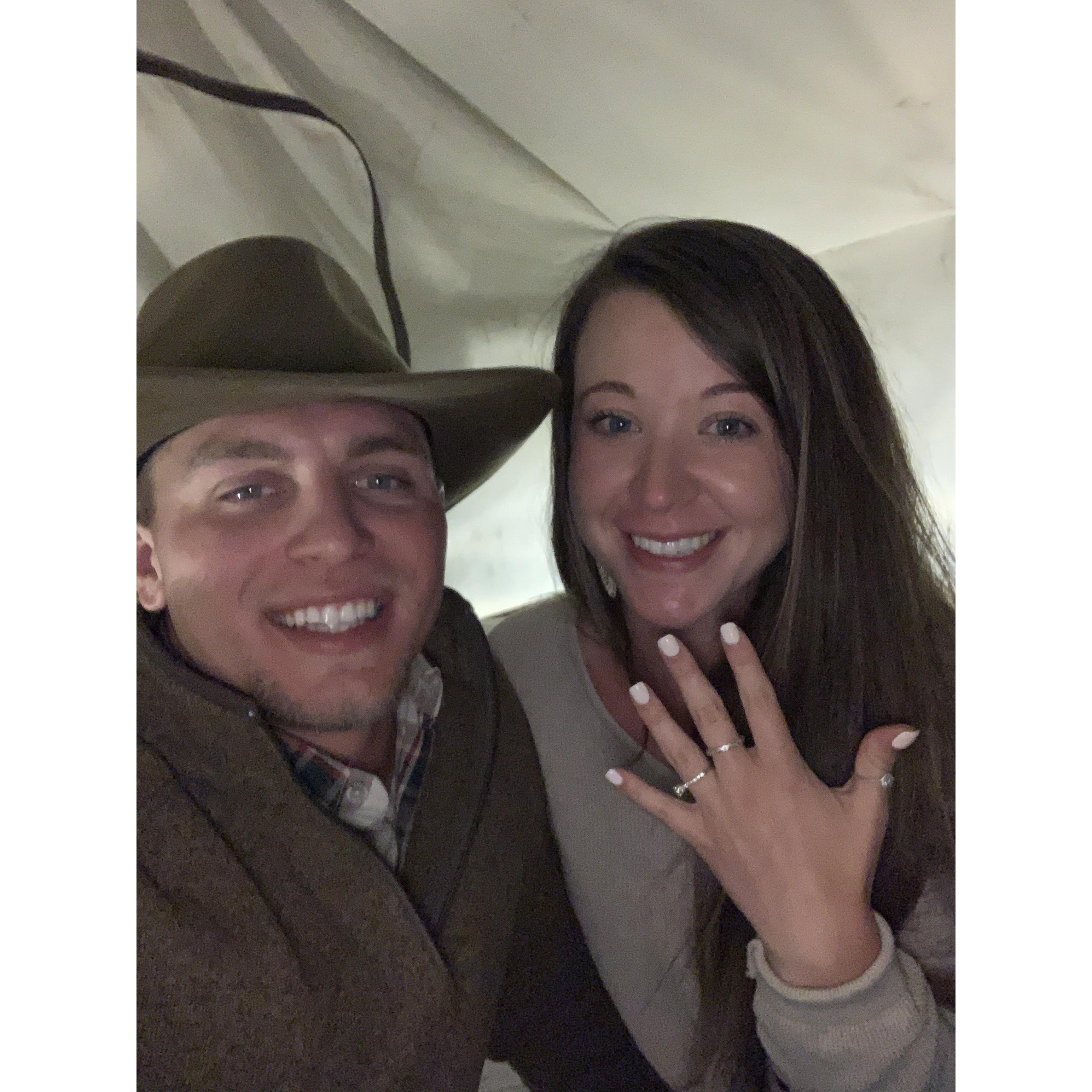 Where he asked the question and I said YES!