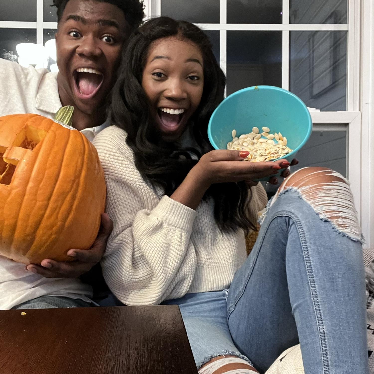 That time we carved a pumpkin